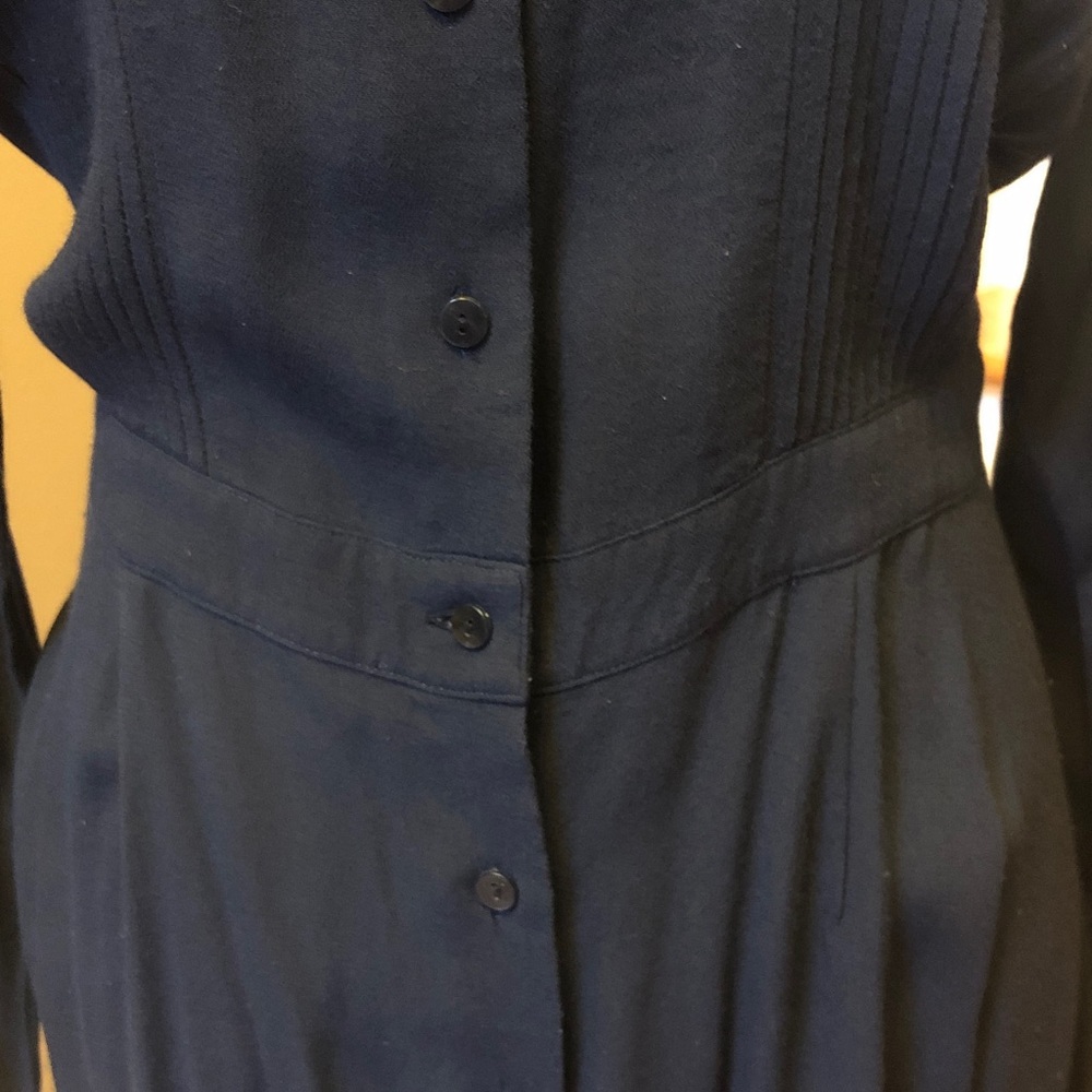 Boden Navy Long-Sleeve Shirt Dress - Picture 3 of 7